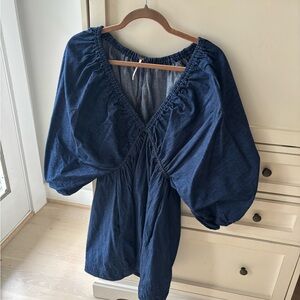 Free People Navy Mini Dress